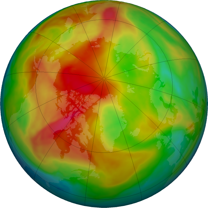 Arctic ozone map for 01 March 2017